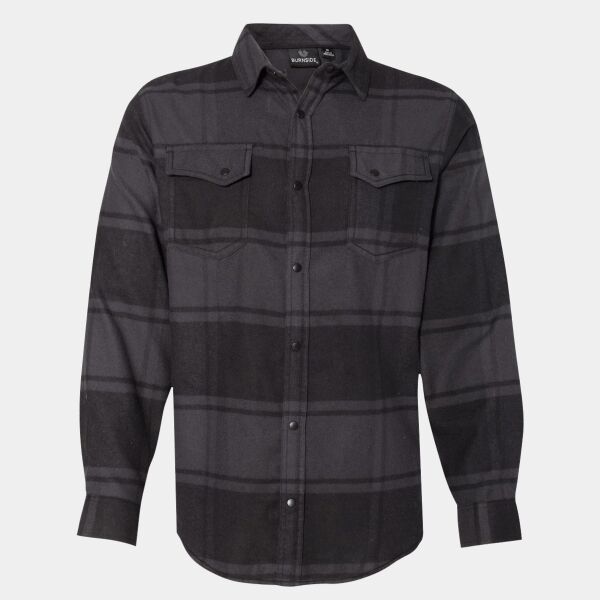 Men's Snap Front Plaid Flannel Shirt Thumbnail